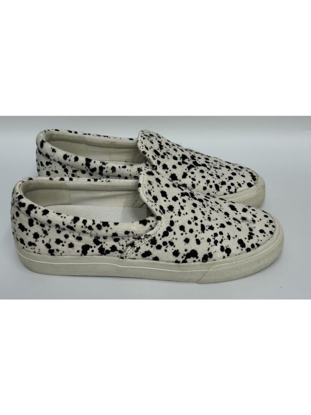 Madewell MWL Sidewalk Slip-On Sneakers Womens 9 Real Fur Spotted Calf Hair